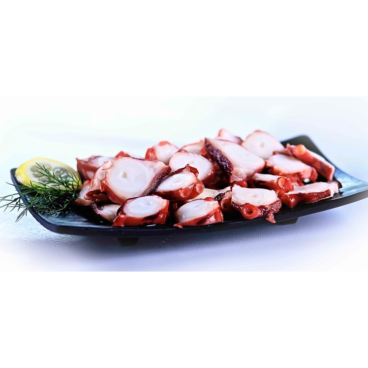 SLICED OCTOPUS COOKED