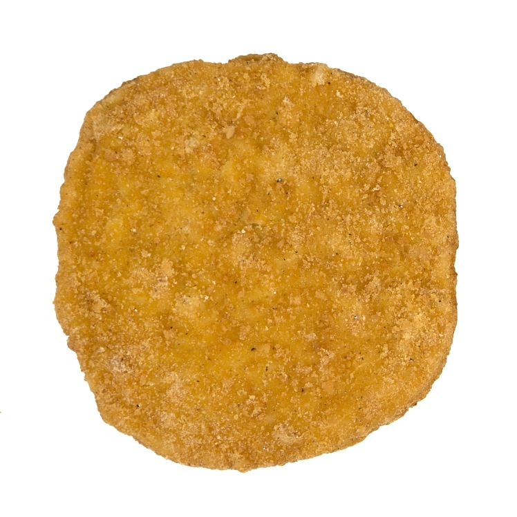 FOSTER FARMS BREADED CHICKEN BREAST PATTY 3.43 OZ PORTIONS