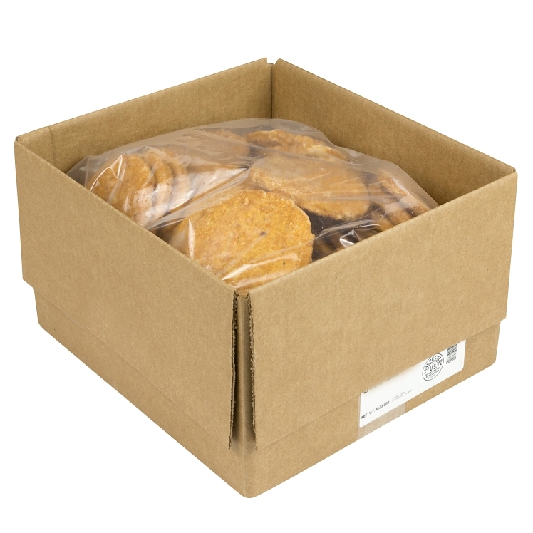 FOSTER FARMS BREADED CHICKEN BREAST PATTY 3.43 OZ PORTIONS