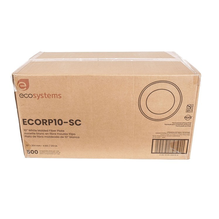 ECOSYSTEMS 10  WHITE MOLDED FIBER PLATE