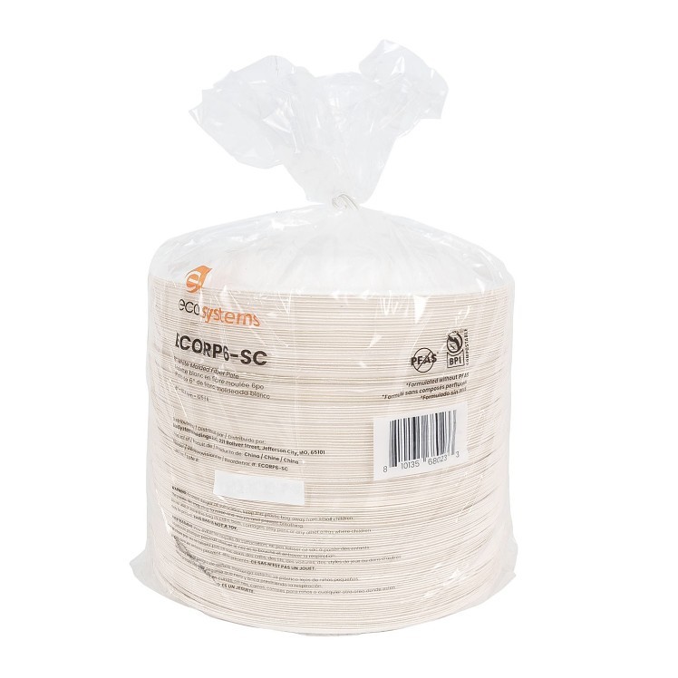 ECOSYSTEMS 6 WHITE MOLDED FIBER PLATE