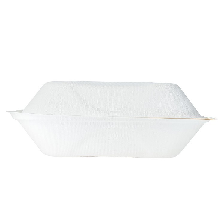 ECOSYSTEMS 8X8 1 CPMT WHITE MOLDED FIBER HINGED CONTAINER