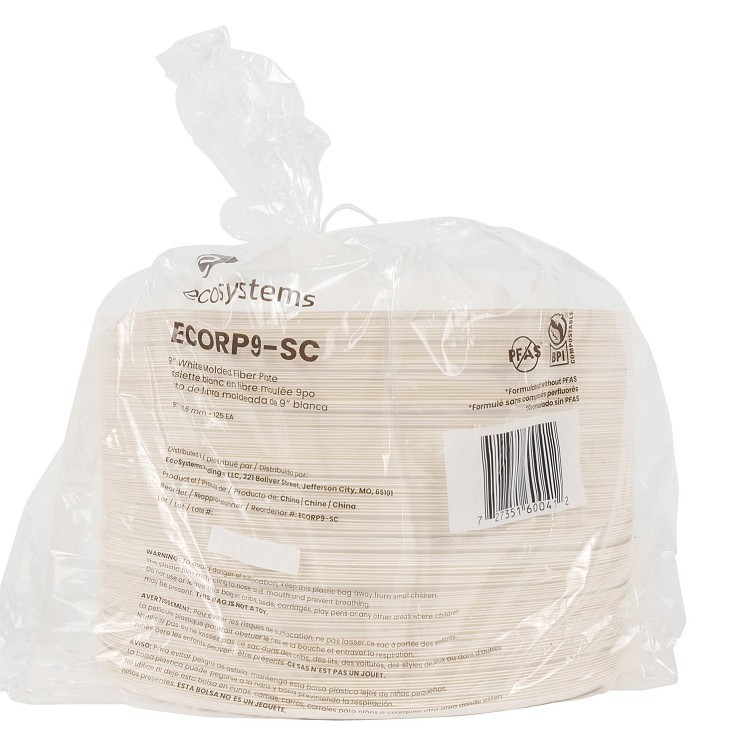 ECOSYSTEMS 9 WHITE MOLDED FIBER PLATE