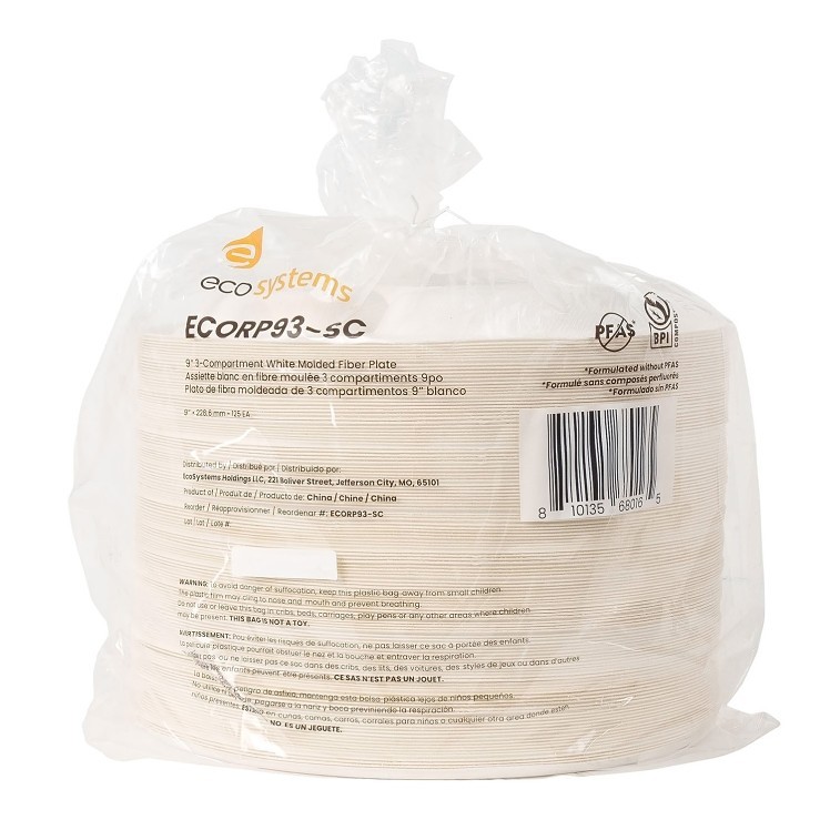 ECOSYSTEMS 9 3 CPMT WHITE MOLDED FIBER PLATE