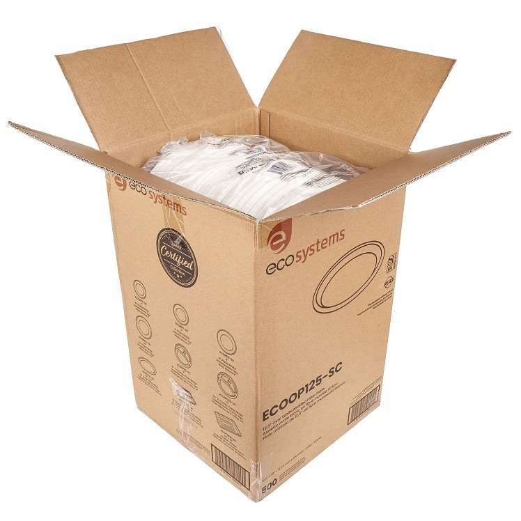 ECOSYSTEMS 10x12.5 WHITE MOLDED FIBER PLATTER