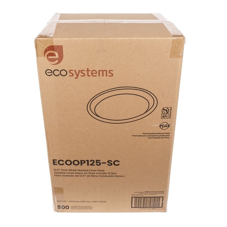 ECOSYSTEMS 10x12.5 WHITE MOLDED FIBER PLATTER