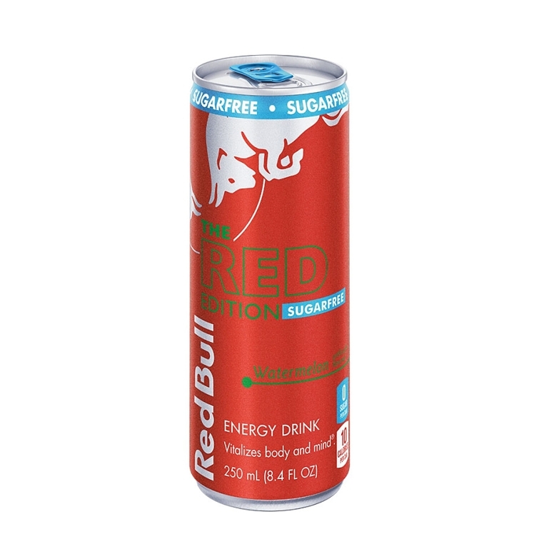 RED BULL ENERGY WATERMELON RED EDITION SUGAR-FREE CAN SHELF