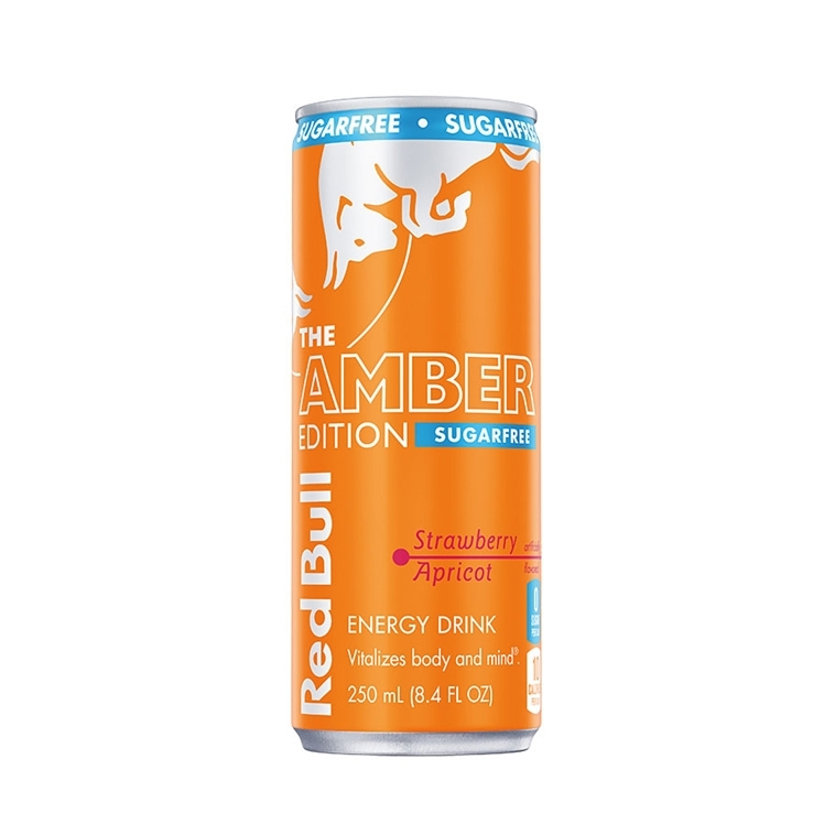 RED BULL ENERGY STRAWBERRY APRICOT SUGAR-FREE CAN SHELF STAB