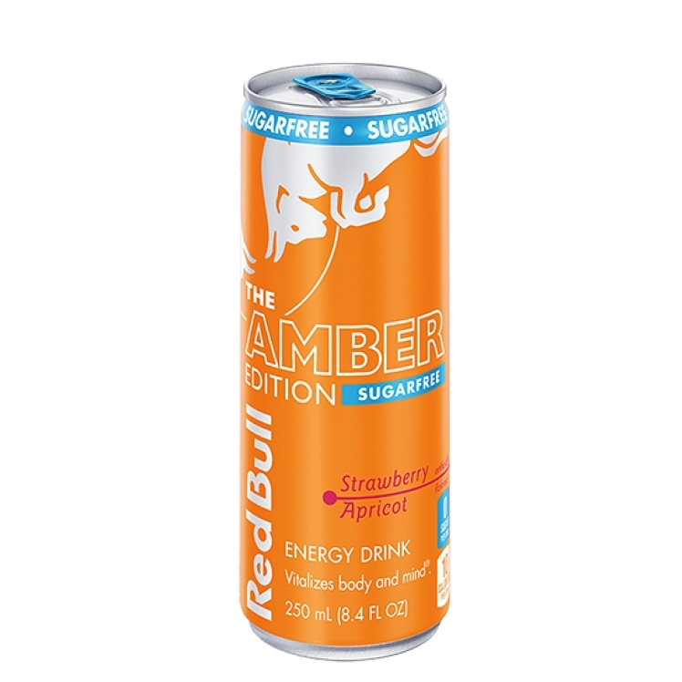 RED BULL ENERGY STRAWBERRY APRICOT SUGAR-FREE CAN SHELF STAB