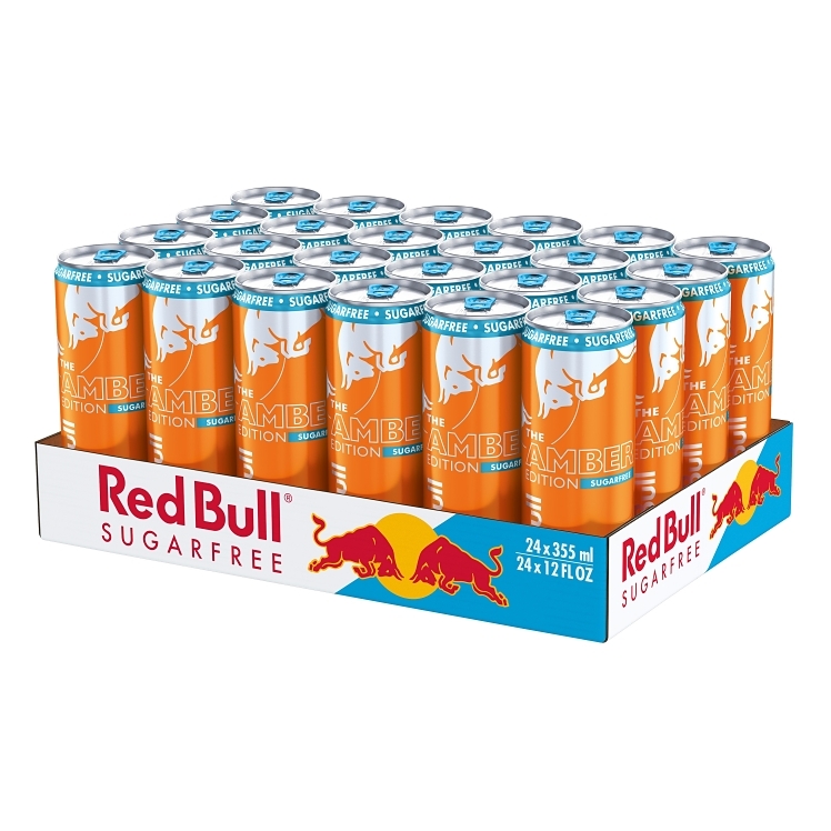RED BULL ENERGY AMBER EDITION SUGAR FREE 12 OZ