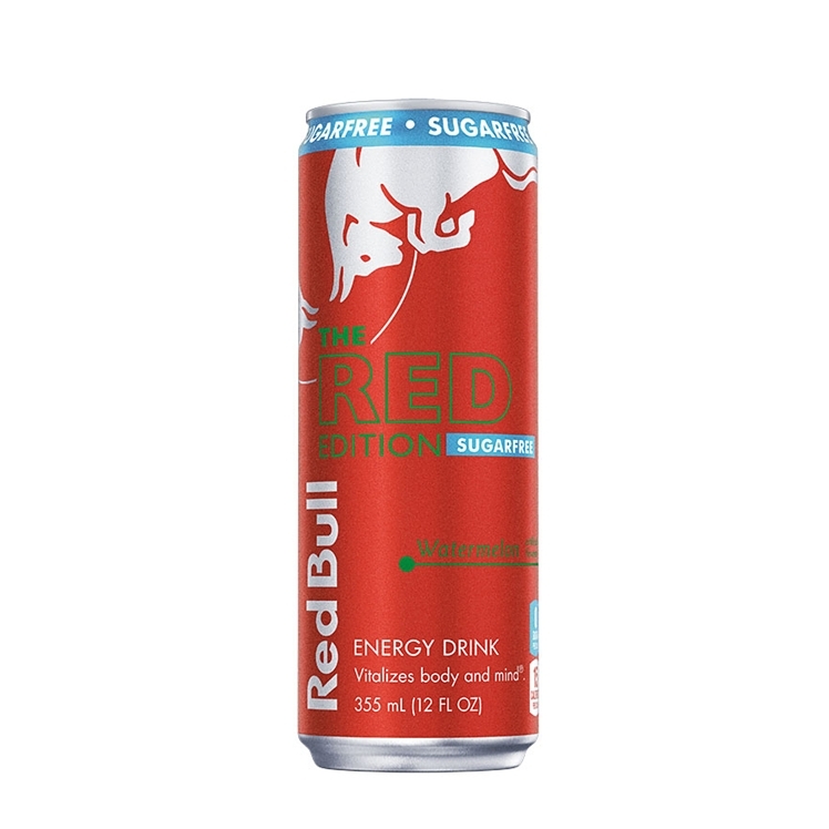 RED BULL ENERGY WATERMELON RED EDITION SUGAR-FREE CAN SHELF