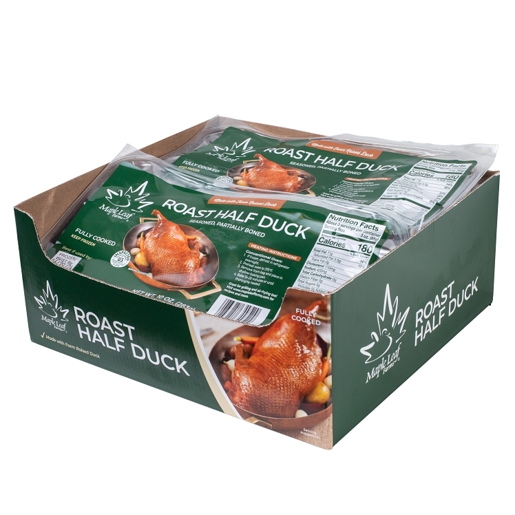 MAPLE LEAF COOKED HALF DUCK 10 OZ FZN