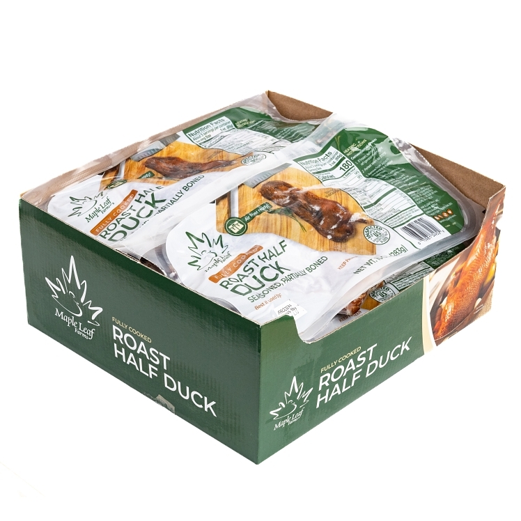 MAPLE LEAF COOKED HALF DUCK 10 OZ FZN