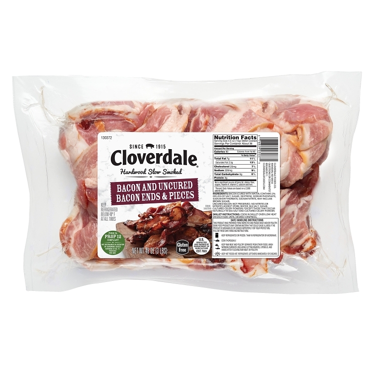 CLOVERDALE - BACON, PRK END & PIECE RAW REF PROP 12