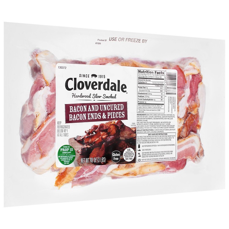 CLOVERDALE - BACON, PRK END & PIECE RAW REF PROP 12
