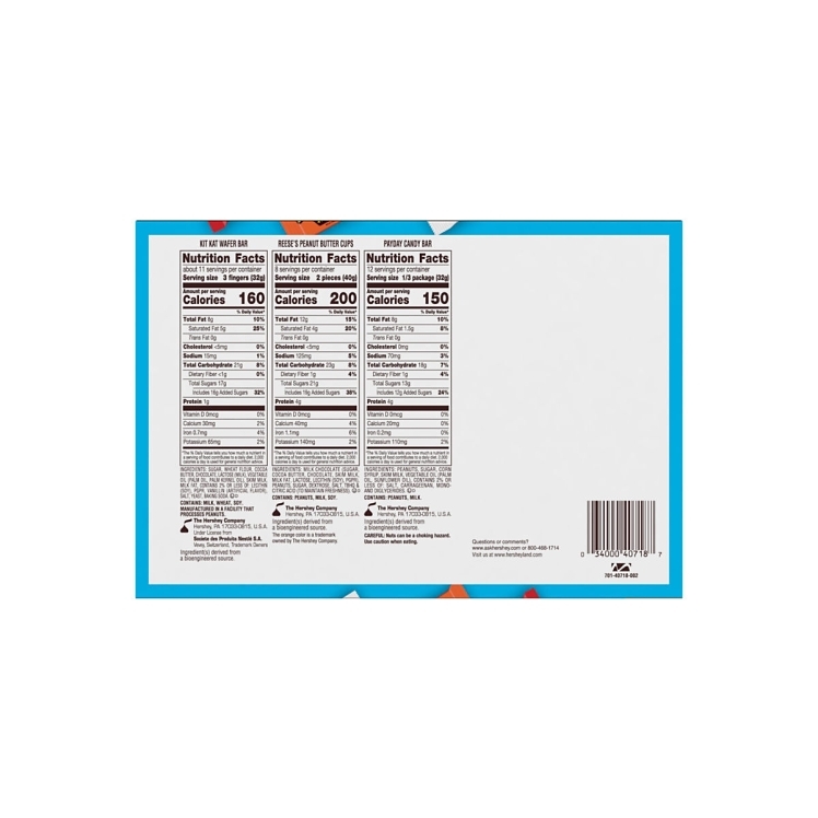 King Size Variety Pack (4 Paypday, 4 Reese's PB Cup, 4 Kit K