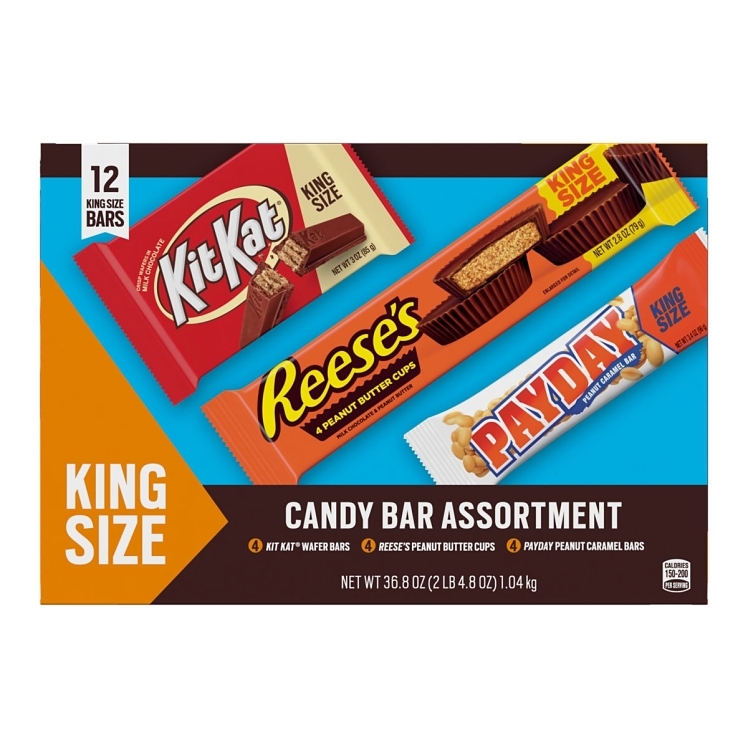 King Size Variety Pack (4 Paypday, 4 Reese's PB Cup, 4 Kit K