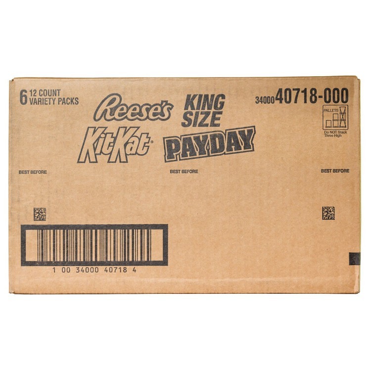 King Size Variety Pack (4 Paypday, 4 Reese's PB Cup, 4 Kit K
