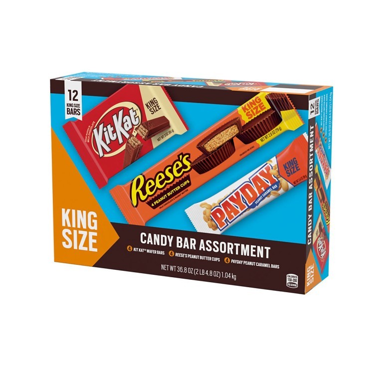 King Size Variety Pack (4 Paypday, 4 Reese's PB Cup, 4 Kit K