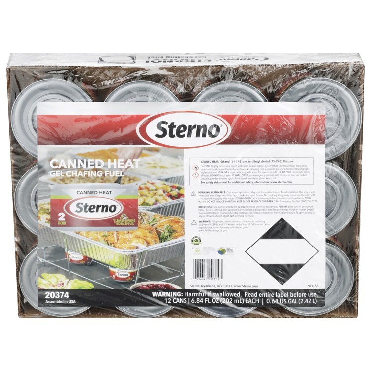 STERNO HANDY FUEL 2 HR ETHANOL GEL 12PK