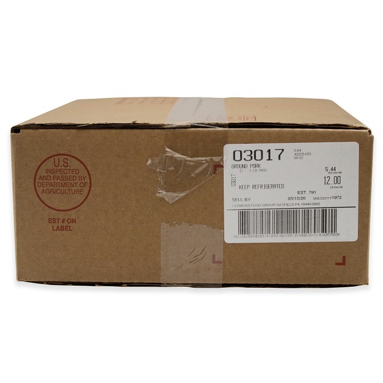 HATFIELD RAW GROUND PORK 80/20 REF BRICK
