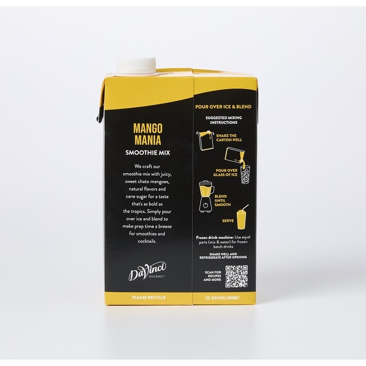 DAVINCI SMOOTHIE MANGO MANIA CARTON SHELF STABLE