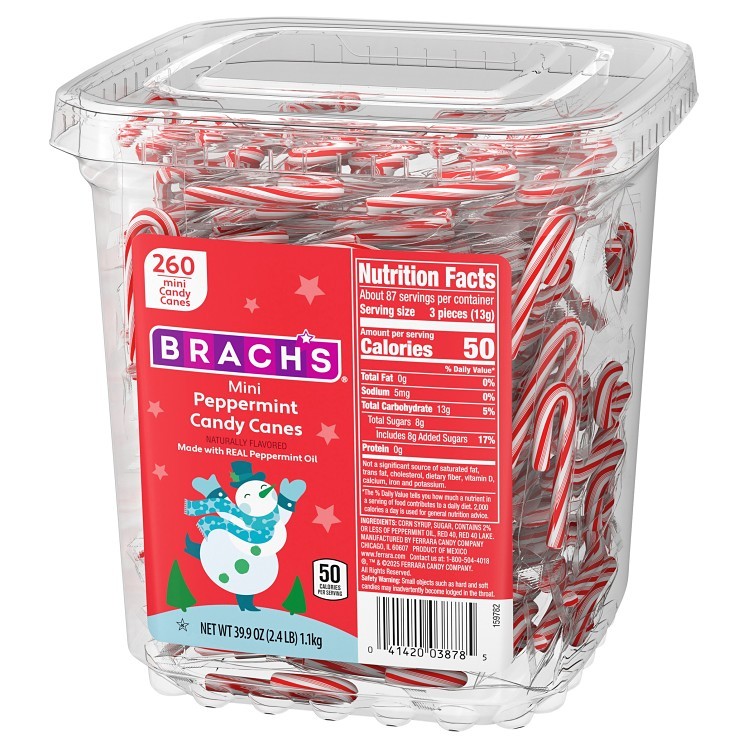 BRACH'S MINI PEPPERMINT CANDY CANES 39.9OZ