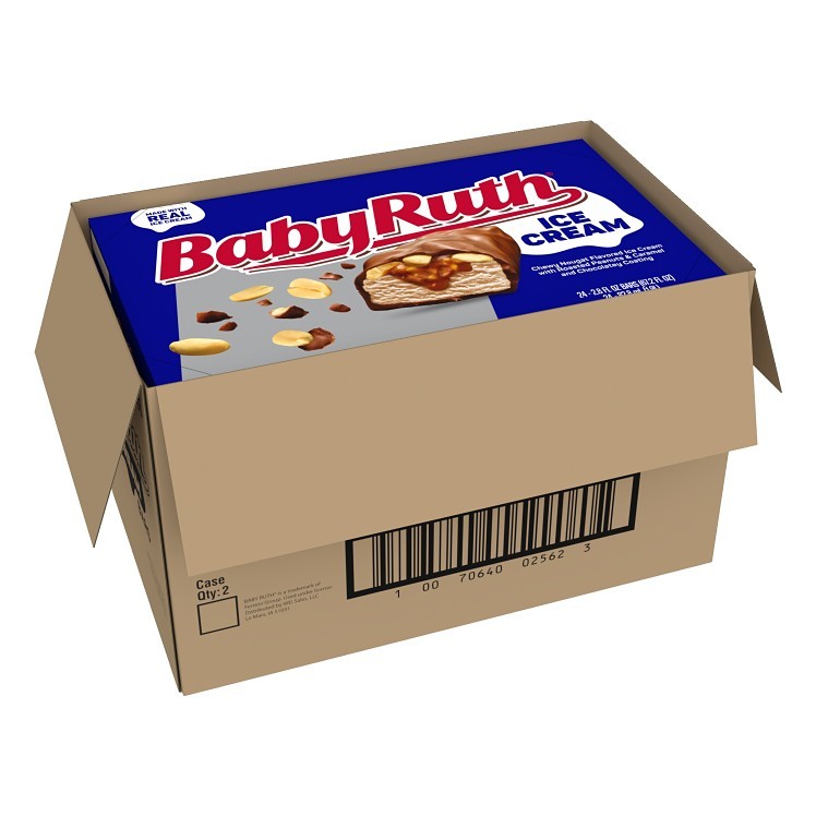 BABY RUTH ICE CREAM BARS 2/24/2.8OZ FROZEN