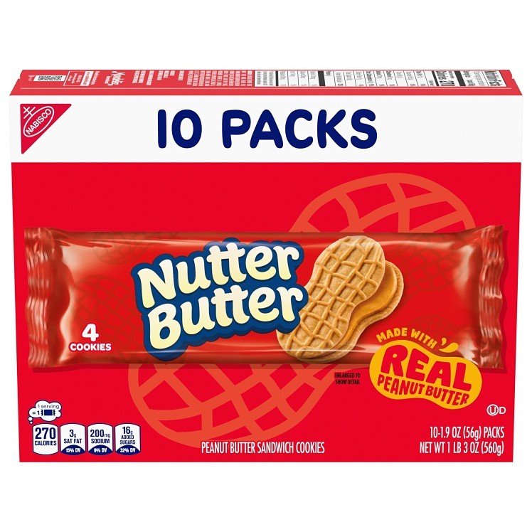 Nutter Butter Peanut Butter Sandwich Cookies Single Serve