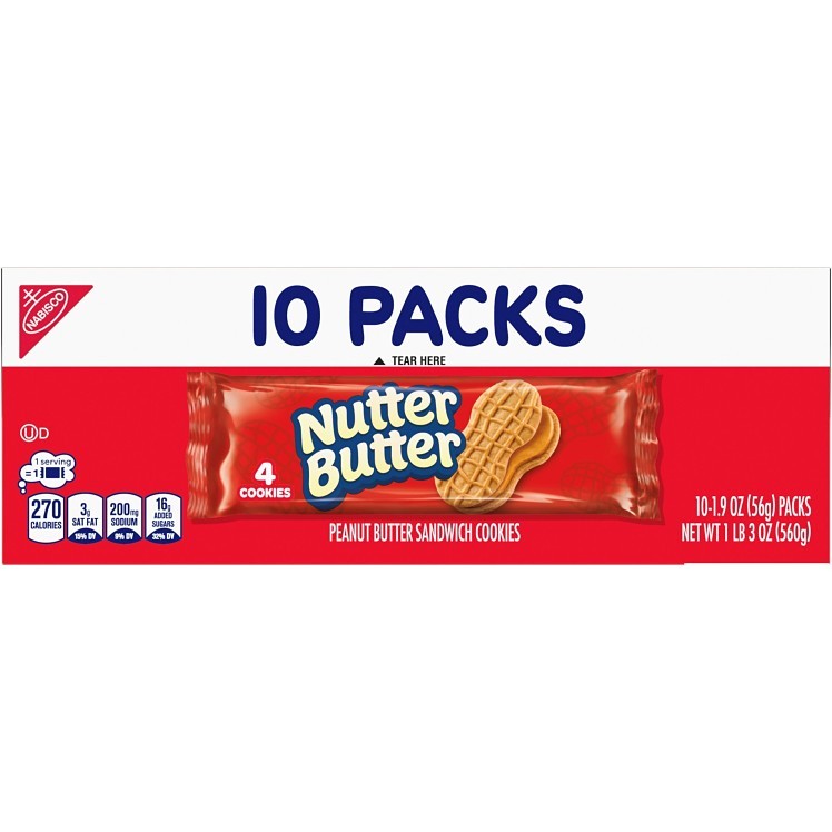 Nutter Butter Peanut Butter Sandwich Cookies Single Serve