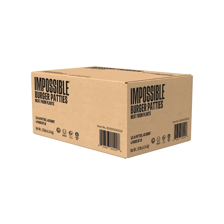 IMPOSSIBLE PLANT-BASED BURGER PATTIES 4:1 HALAL