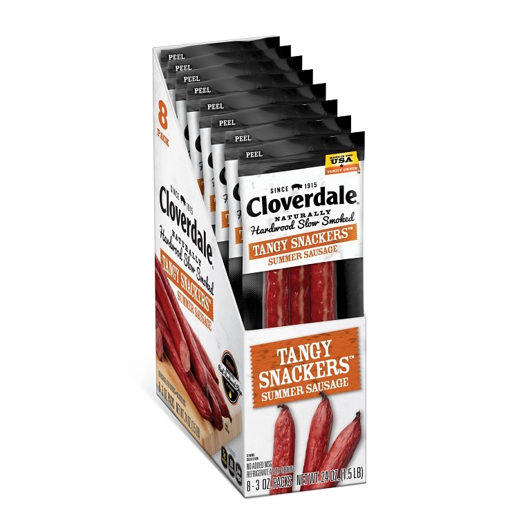 CLOVERDALE TANGY SNACKERS 3 PACK MEAT STICKS