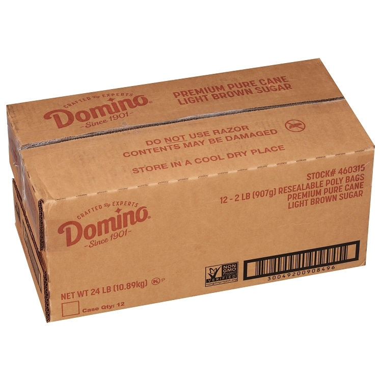 DOMINO PURE CANE LIGHT BROWN SUGAR 12/2#