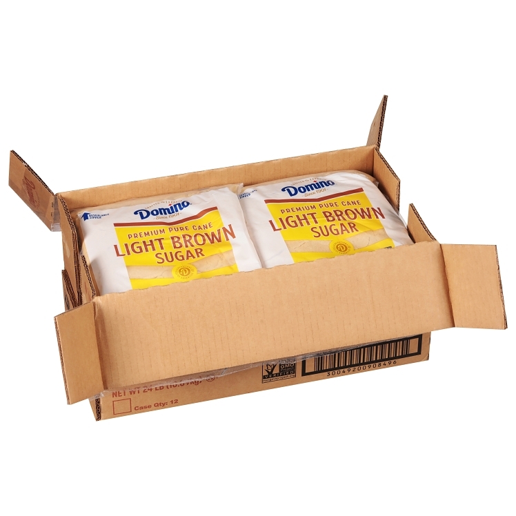 DOMINO PURE CANE LIGHT BROWN SUGAR 12/2#