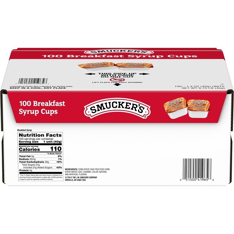 SMUCKER'S 1.4 OUNCE BREAKFAST SYRUP PC