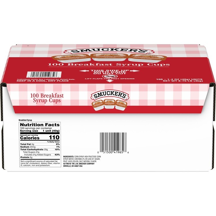SMUCKER'S 1.4 OUNCE BREAKFAST SYRUP PC