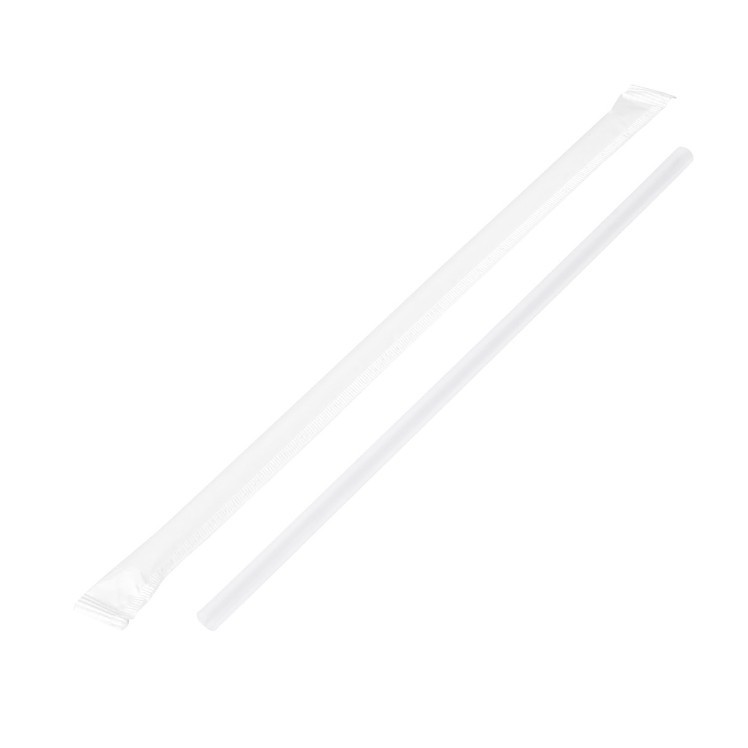 JOVIALS JUMBO CLEAR STRAW 7.75 BOXED - PAPER WRAPPED