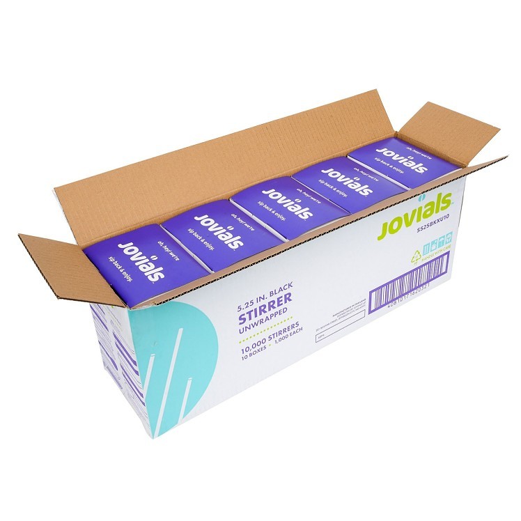 JOVIALS BLACK STIRRER 5.25 BOXED UNWRAPPED
