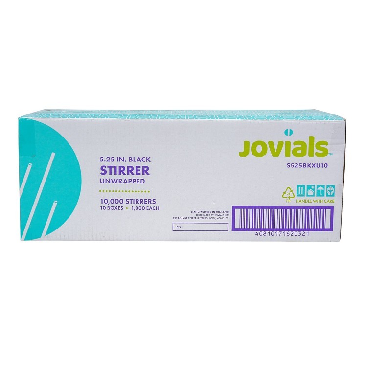 JOVIALS BLACK STIRRER 5.25 BOXED UNWRAPPED
