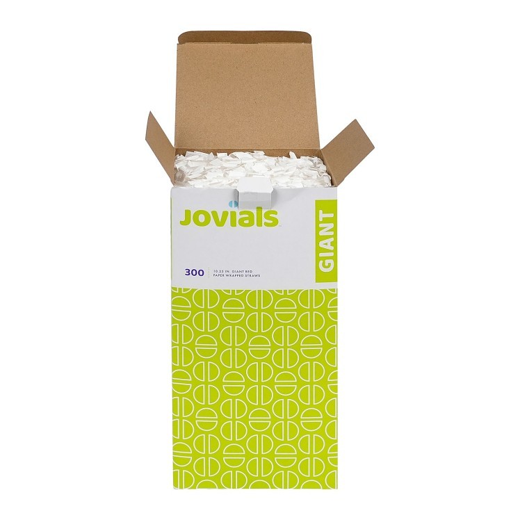JOVIALS GIANT RED STRAW 10.25 BOXED - PAPER WRAPPED