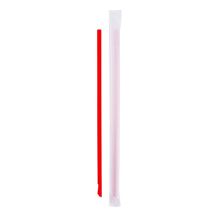 JOVIALS 10.25 GIANT RED SPOON STRAW PAPER WRAPPED