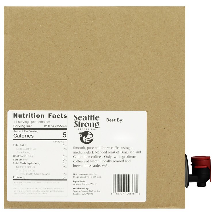SEATTLE STRONG COLD BREWED COFFEE BOLD RTD