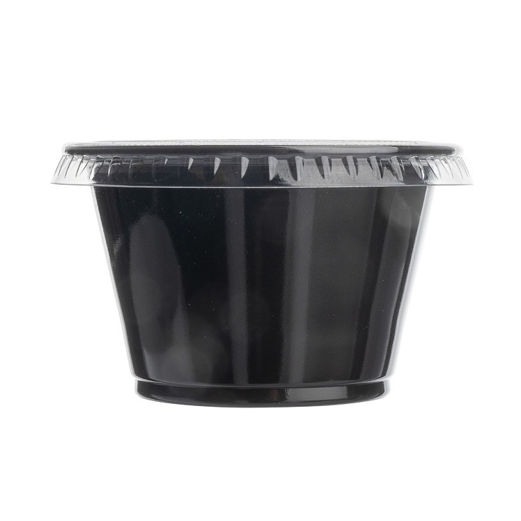 JOVIALS 4 OZ BLACK POLYPROPYLENE PORTION CUP