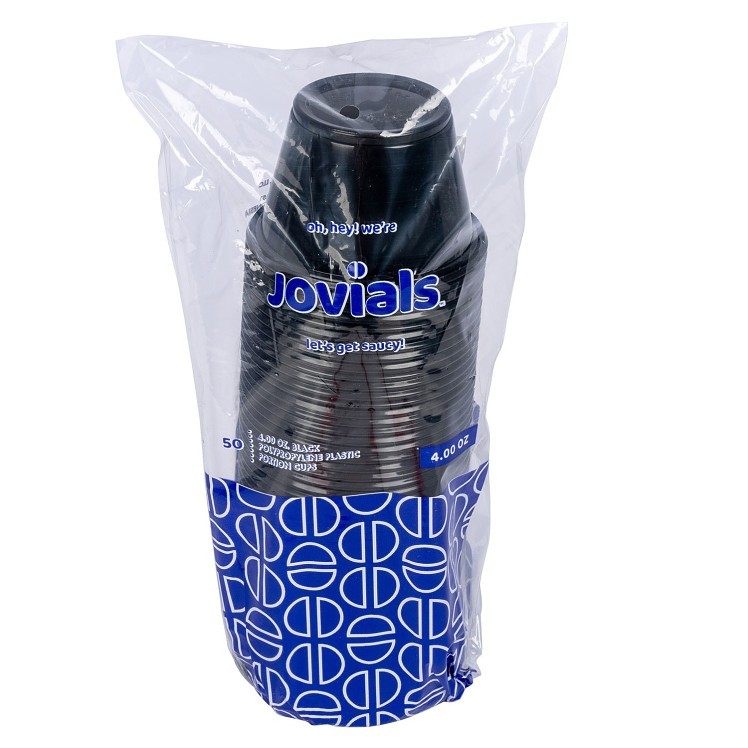 JOVIALS 4 OZ BLACK POLYPROPYLENE PORTION CUP