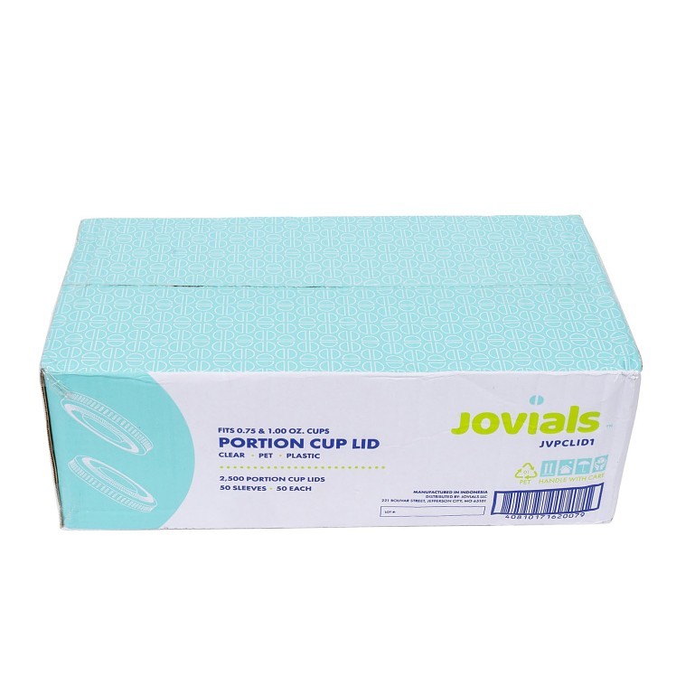 JOVIALS 0.75-1 OZ CLEAR PET PORTION CUP LID