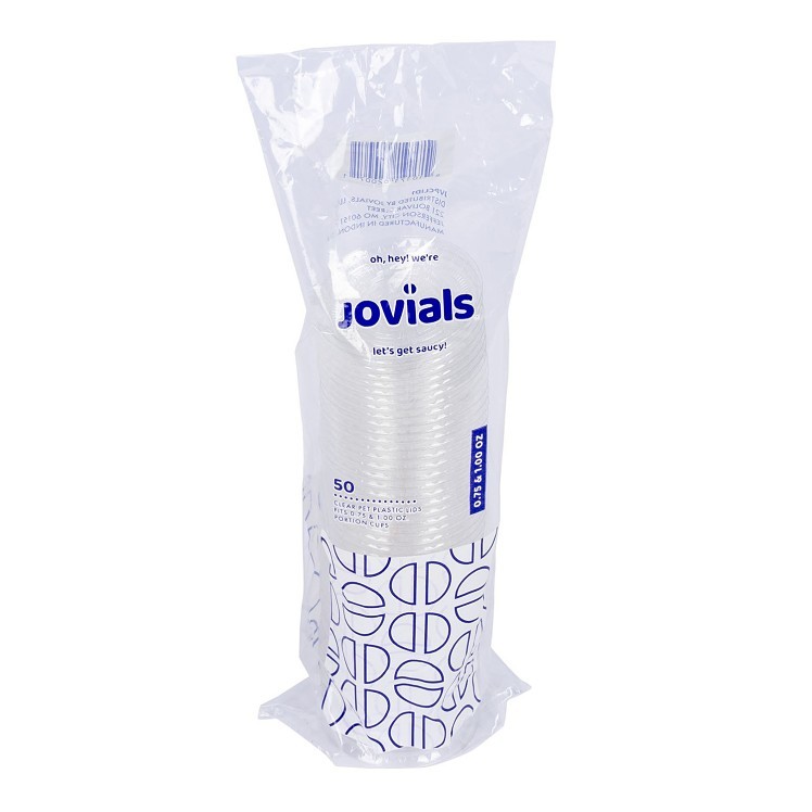 JOVIALS 0.75-1 OZ CLEAR PET PORTION CUP LID