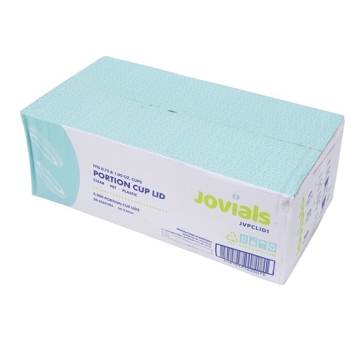 JOVIALS 0.75-1 OZ CLEAR PET PORTION CUP LID
