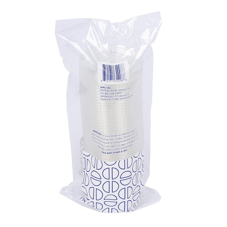 JOVIALS 2 OZ CLEAR PET PORTION CUP LID