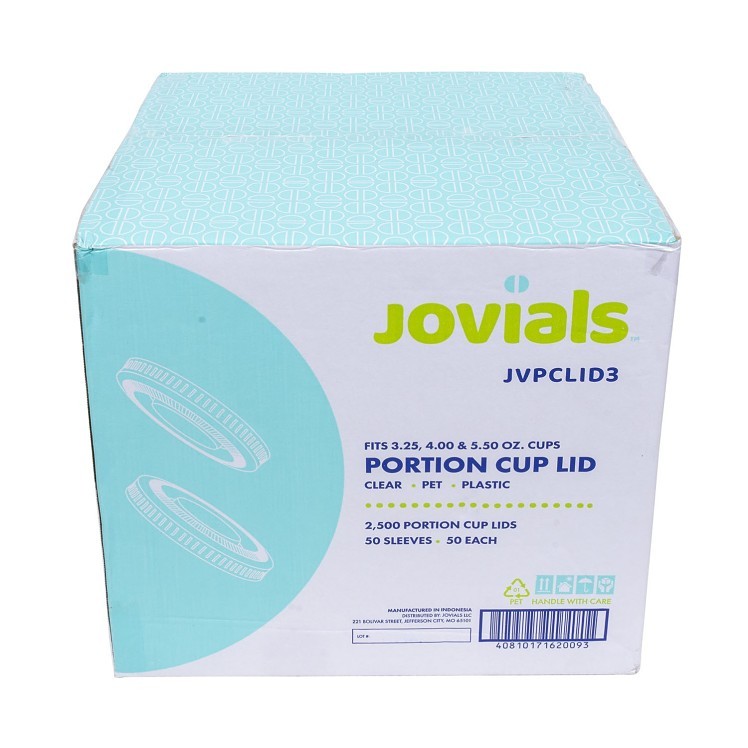 JOVIALS 3.25 - 4 OZ CLEAR PET PORTION CUP LID