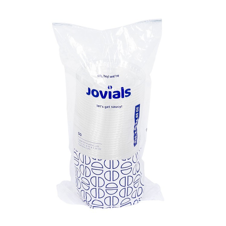 JOVIALS 3.25 - 4 OZ CLEAR PET PORTION CUP LID